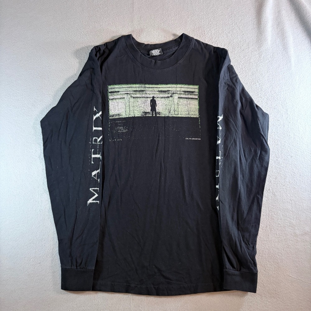 Dumbgood The Matrix Movie Long Sleeve Graphic T-Shirt Black Mens Small S